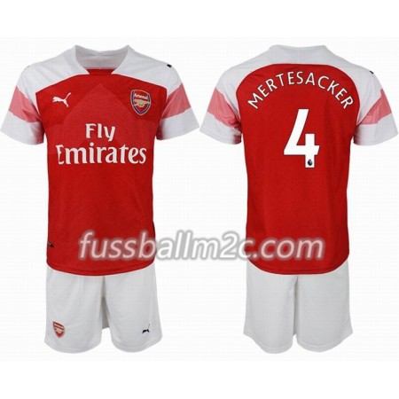 Fußballtrikots Arsenal MERTESACKER 4 Kinder Heim Trikotsatz 2018-2019